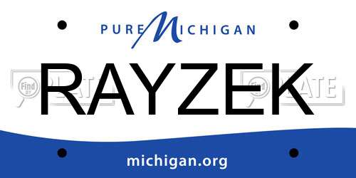 RAYZEK Michigan License Plate