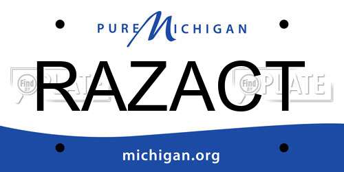 RAZACT Michigan License Plate