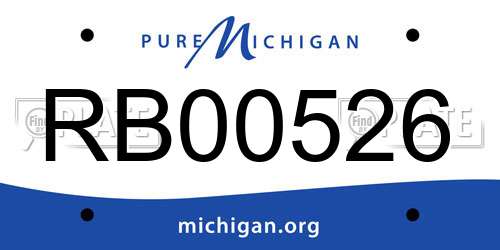 RB00526 Michigan License Plate