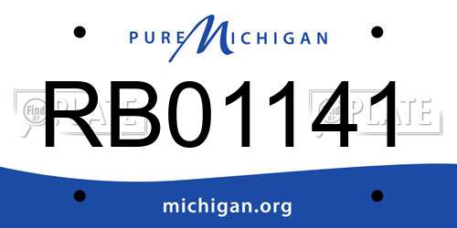 RB01141 Michigan License Plate