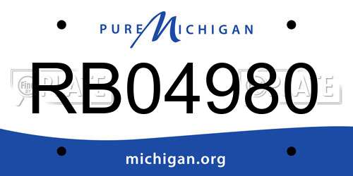 RB04980 Michigan License Plate