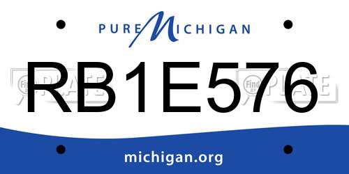 RB1E576 Michigan License Plate