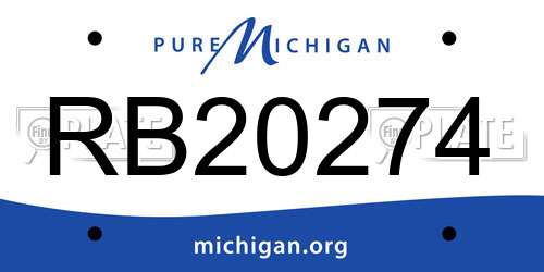 RB20274 Michigan License Plate
