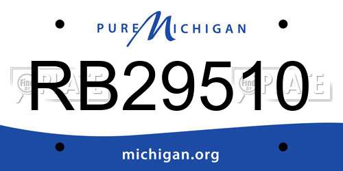 RB29510 Michigan License Plate
