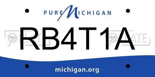 RB4T1A Michigan License Plate