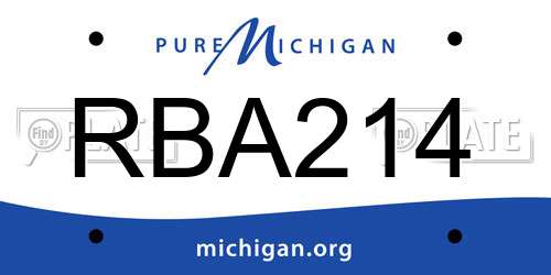 RBA214 Michigan License Plate