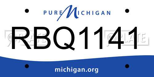 RBQ1141 Michigan License Plate