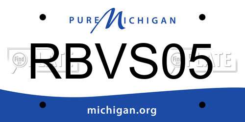 RBVS05 Michigan License Plate
