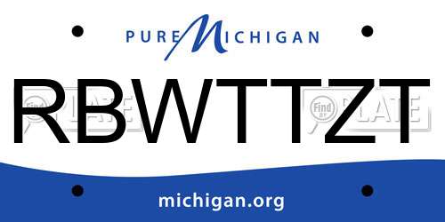 RBWTTZT Michigan License Plate