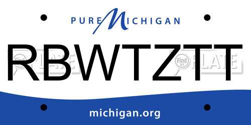 RBWTZTT Michigan License Plate