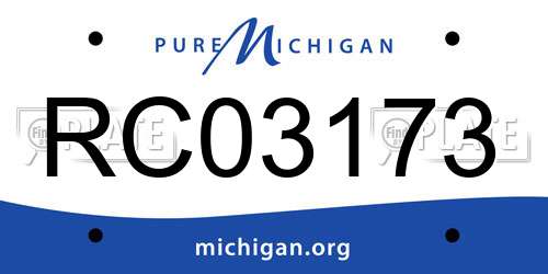RC03173 Michigan License Plate