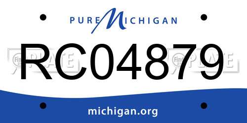 RC04879 Michigan License Plate