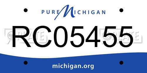 RC05455 Michigan License Plate