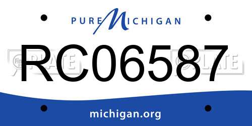RC06587 Michigan License Plate