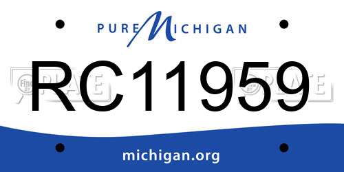 RC11959 Michigan License Plate