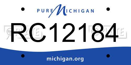 RC12184 Michigan License Plate