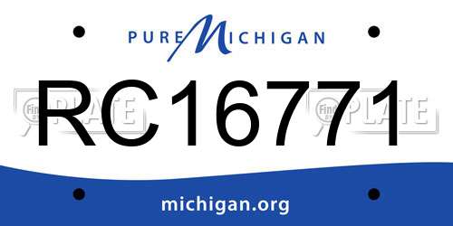 RC16771 Michigan License Plate