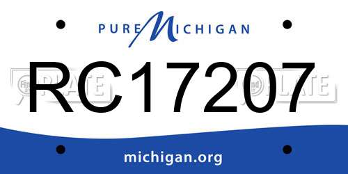 RC17207 Michigan License Plate