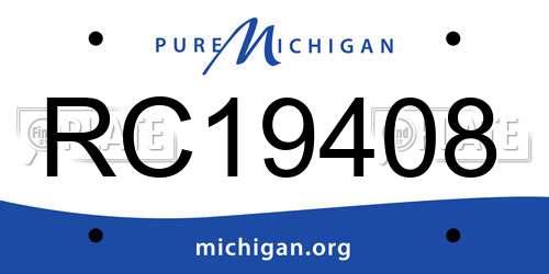 RC19408 Michigan License Plate