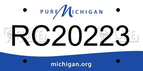 RC20223 Michigan License Plate