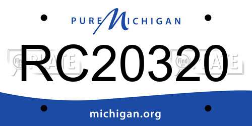 RC20320 Michigan License Plate
