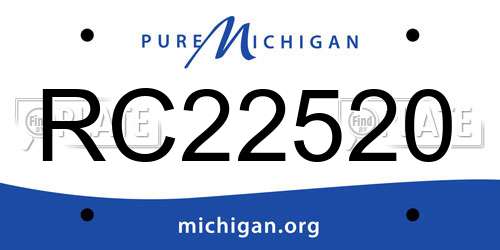 RC22520 Michigan License Plate
