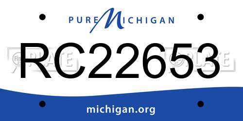 RC22653 Michigan License Plate