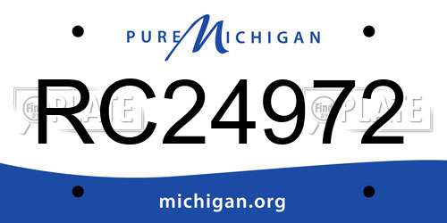RC24972 Michigan License Plate