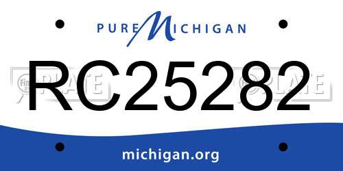 RC25282 Michigan License Plate
