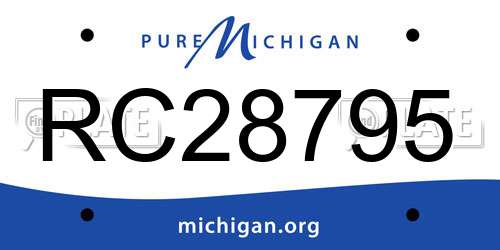 RC28795 Michigan License Plate