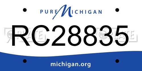 RC28835 Michigan License Plate