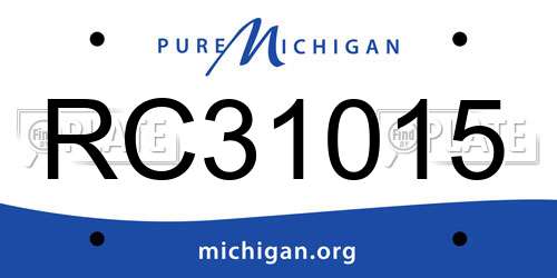 RC31015 Michigan License Plate