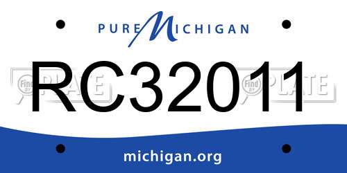 RC32011 Michigan License Plate