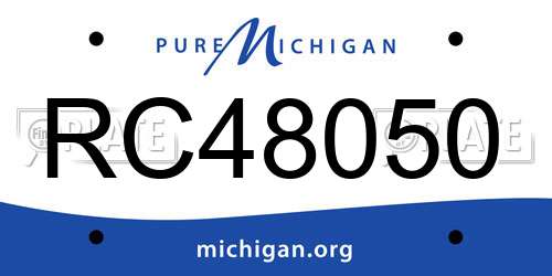 RC48050 Michigan License Plate