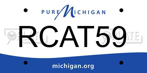 RCAT59 Michigan License Plate