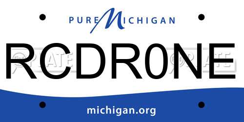 RCDR0NE Michigan License Plate