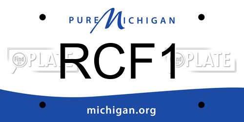 RCF1 Michigan License Plate