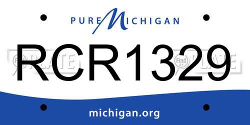 RCR1329 Michigan License Plate