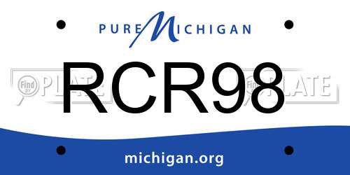 RCR98 Michigan License Plate