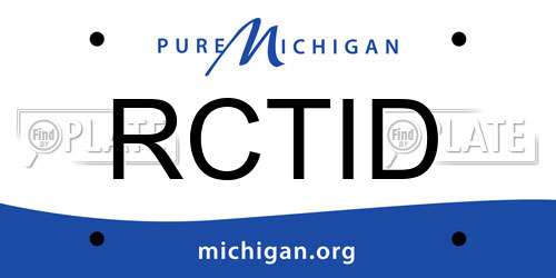 RCTID Michigan License Plate