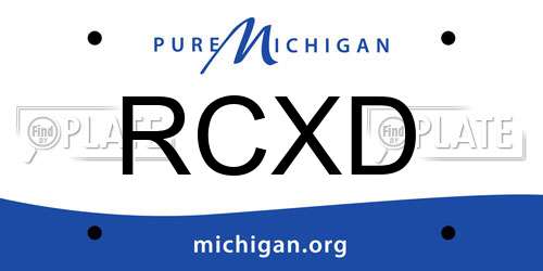 RCXD Michigan License Plate