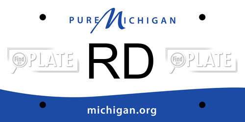 RD Michigan License Plate