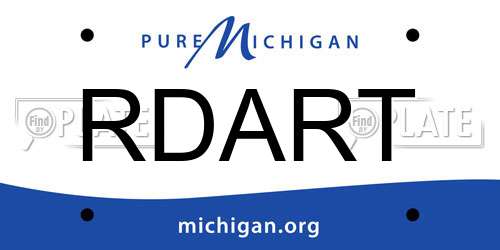 RDART Michigan License Plate