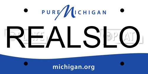 REALSLO Michigan License Plate