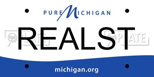 REALST Michigan License Plate
