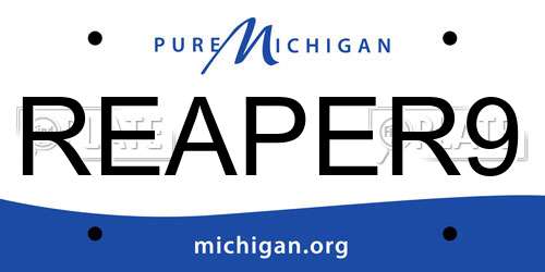 REAPER9 Michigan License Plate