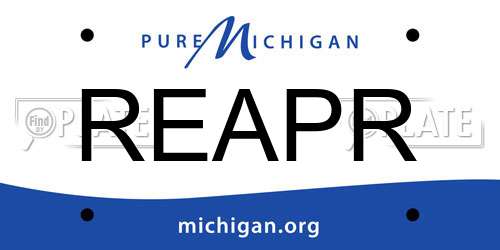 REAPR Michigan License Plate