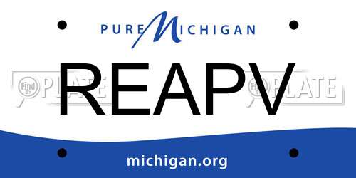REAPV Michigan License Plate