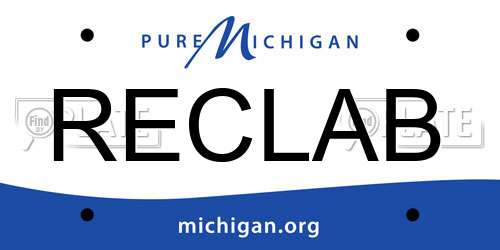 RECLAB Michigan License Plate