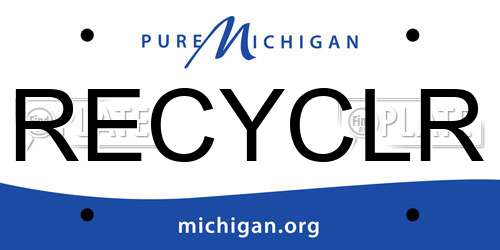 RECYCLR Michigan License Plate